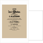 Cover of the vocal score of opera Die drei Pintos by Carl Maria von Weber, 1888 by Anonymous