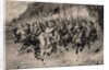Saint Wenceslas and his Blanik knights set off from the mountain. Illustration from Stare povesti ce by Anonymous