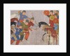 Battle between the Khwarezmian army and the Mongols. Miniature from Jami al-tawarikh (Universal His by Anonymous