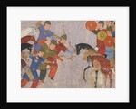 Battle between the Khwarezmian army and the Mongols. Miniature from Jami al-tawarikh (Universal His by Anonymous