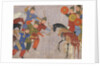 Battle between the Khwarezmian army and the Mongols. Miniature from Jami al-tawarikh (Universal His by Anonymous
