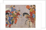 Battle between the Khwarezmian army and the Mongols. Miniature from Jami al-tawarikh (Universal His by Anonymous
