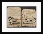 Surgical instruments. Manuscript of Al-Tasrif (The Method of Medicine) by Abulcasis, ca 1213-1223 by Anonymous