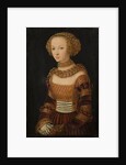 Portrait of a young woman. (Princess Emilie of Saxony?), ca 1537 by Anonymous