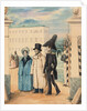 Walk (Self-portrait with father and sister), 1837 by Anonymous