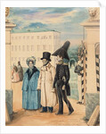 Walk (Self-portrait with father and sister), 1837 by Anonymous