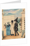 Walk (Self-portrait with father and sister), 1837 by Anonymous