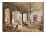 Drawing Room of Empress Alexandra Feodorovna at the Villa Butera near Palermo, 1846 by Anonymous