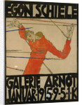 Self-portrait as Saint Sebastian. Poster for Schieles Exhibition at the Arnot Gallery, 1915 by Anonymous
