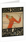 Self-portrait as Saint Sebastian. Poster for Schieles Exhibition at the Arnot Gallery, 1915 by Anonymous