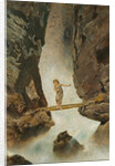 Girl Crossing a Mountain Torrent, 1880-1882 by Anonymous