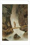 Girl Crossing a Mountain Torrent, 1880-1882 by Anonymous