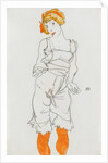 Woman in Underclothes and Stockings (Wally Neuzil), 1913 by Anonymous