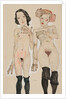Two Naked Girls with Black Stockings, 1910 by Anonymous