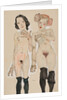 Two Naked Girls with Black Stockings, 1910 by Anonymous
