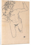 Laying (Falling) Woman with Long Hair, 1917 by Anonymous