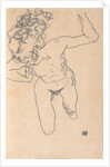 Laying (Falling) Woman with Long Hair, 1917 by Anonymous