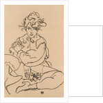 Girl sitting with spread legs, 1918 by Anonymous