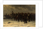 Russian Cavalry and Infantry Escorting Ottoman Prisoners, c. 1916 by Anonymous