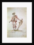 Portrait of Jacopo Peri. Costume design of Arion in the 5th Intermedio of La Pellegrina, by Anonymous