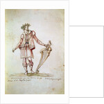 Portrait of Jacopo Peri. Costume design of Arion in the 5th Intermedio of La Pellegrina, by Anonymous