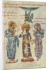 Ivan Alexander of Bulgaria with Jesus Christ and Constantine Manasses (Miniature of Manasses chronic by Anonymous
