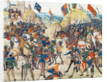 The Battle of Crécy on 26 August 1346 (Miniature from the Grandes Chroniques de France by Jean Frois by Anonymous