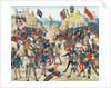 The Battle of Crécy on 26 August 1346 (Miniature from the Grandes Chroniques de France by Jean Frois by Anonymous