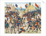 The Battle of Crécy on 26 August 1346 (Miniature from the Grandes Chroniques de France by Jean Frois by Anonymous
