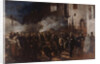 Firemen running to a blaze, 1851 by Anonymous