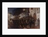 Firemen running to a blaze, 1851 by Anonymous