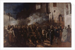 Firemen running to a blaze, 1851 by Anonymous