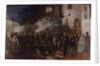 Firemen running to a blaze, 1851 by Anonymous
