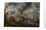 A naval battle between Christians and Turks, 1657 by Anonymous