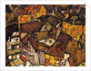 Crescent of Houses, Krumau (The Small City V), 1915 by Anonymous