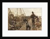 The pile driving on the Van Diemenstraat in Amsterdam, 1897 by Anonymous