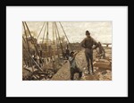 The pile driving on the Van Diemenstraat in Amsterdam, 1897 by Anonymous