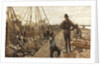 The pile driving on the Van Diemenstraat in Amsterdam, 1897 by Anonymous