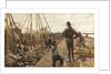 The pile driving on the Van Diemenstraat in Amsterdam, 1897 by Anonymous