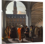 The Courtyard of the Beurs in Amsterdam, 1653 by Anonymous