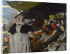 Adriana van Heusden and her Daughter at the New Fish market in Amsterdam, 1662 by Anonymous