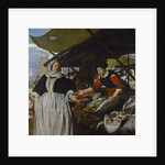 Adriana van Heusden and her Daughter at the New Fish market in Amsterdam, 1662 by Anonymous