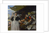 Adriana van Heusden and her Daughter at the New Fish market in Amsterdam, 1662 by Anonymous