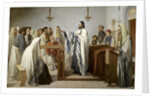 Sermon in an israelite oratory (Sermon dans un oratoire israélite), 1897 by Anonymous
