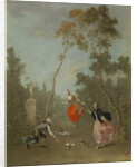 Lady on a swing by Anonymous