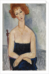 Red-headed Woman wearing a Pendant, 1918 by Anonymous