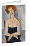 Red-headed Woman wearing a Pendant, 1918 by Anonymous