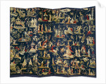 A pair of Brussels Chinoiserie tapestry-covered six-fold screens, ca 1712 by Anonymous