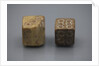 A pair of Roman dice made from carved bone, 1st century BC by Anonymous