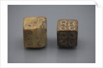 A pair of Roman dice made from carved bone, 1st century BC by Anonymous